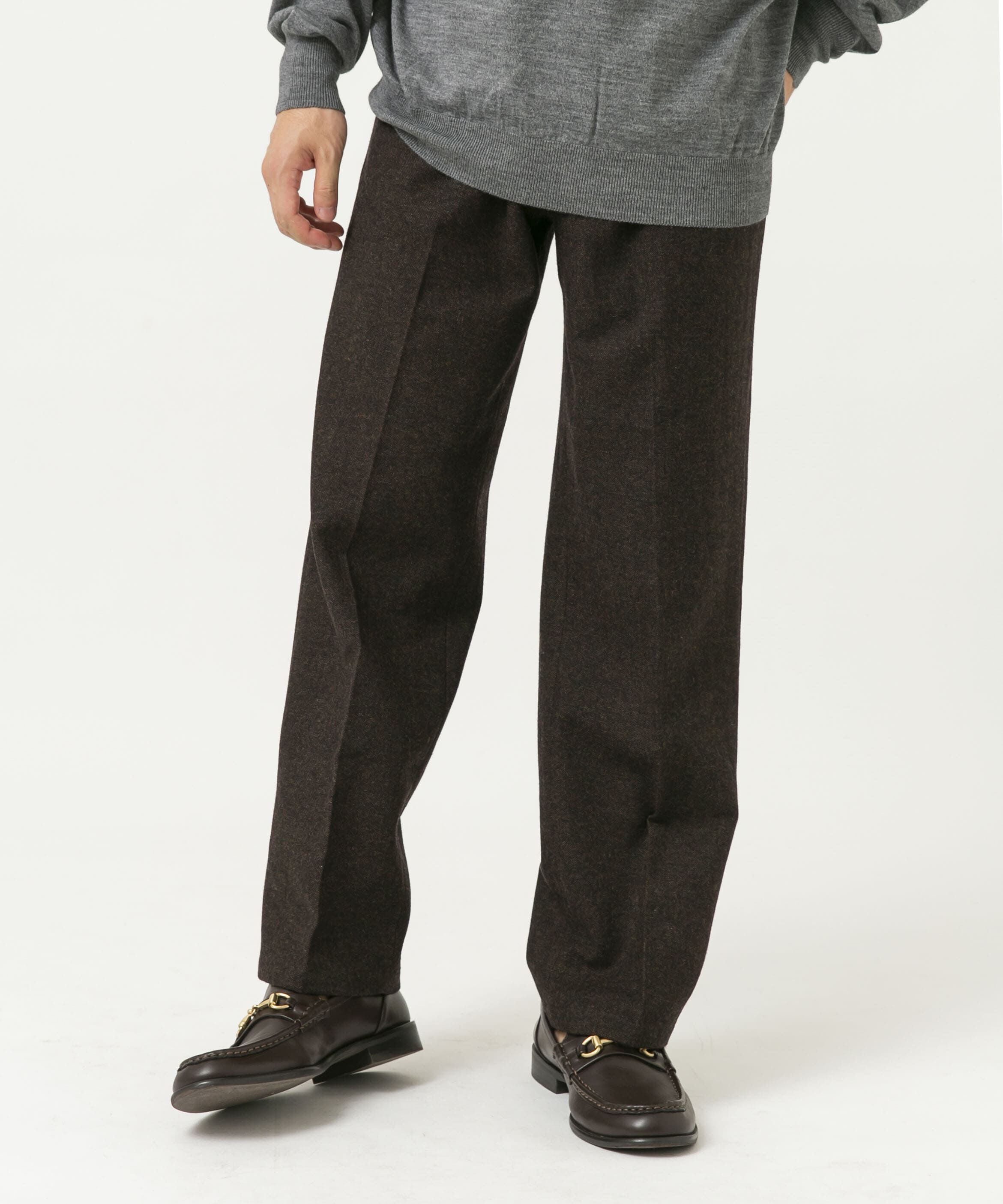 【アーバンリサーチ/URBAN RESEARCH】 ウールツイードワイドパンツ