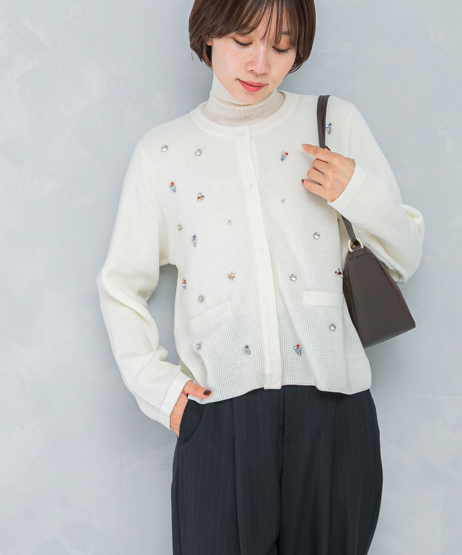 人気ファッションメンズ|【アーバンリサーチ/URBAN RESEARCH】 ビジューショートカーディガン