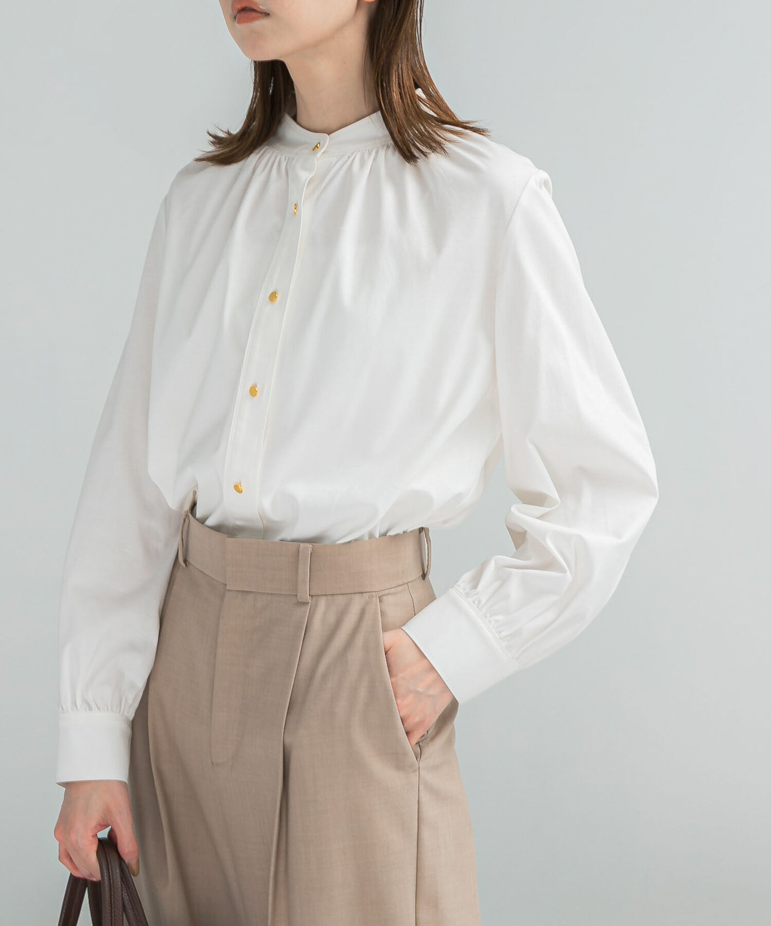 【アーバンリサーチ/URBAN RESEARCH】 『WEB限定』デザインボタンカットソーブラウス