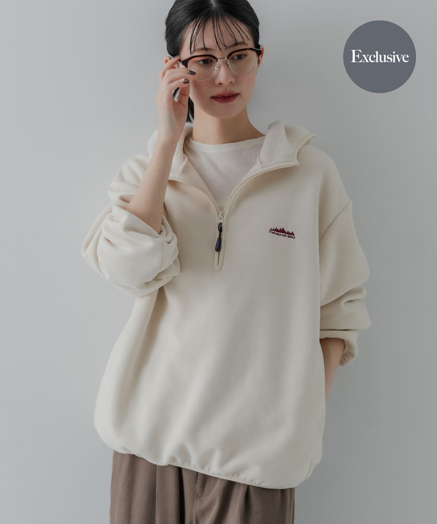 ファッションメンズお薦め|【アーバンリサーチ/URBAN RESEARCH】 『別注』THOUSAND MILE×URBAN RESEARCH KNIT FREECE HF-ZIP HOODIE