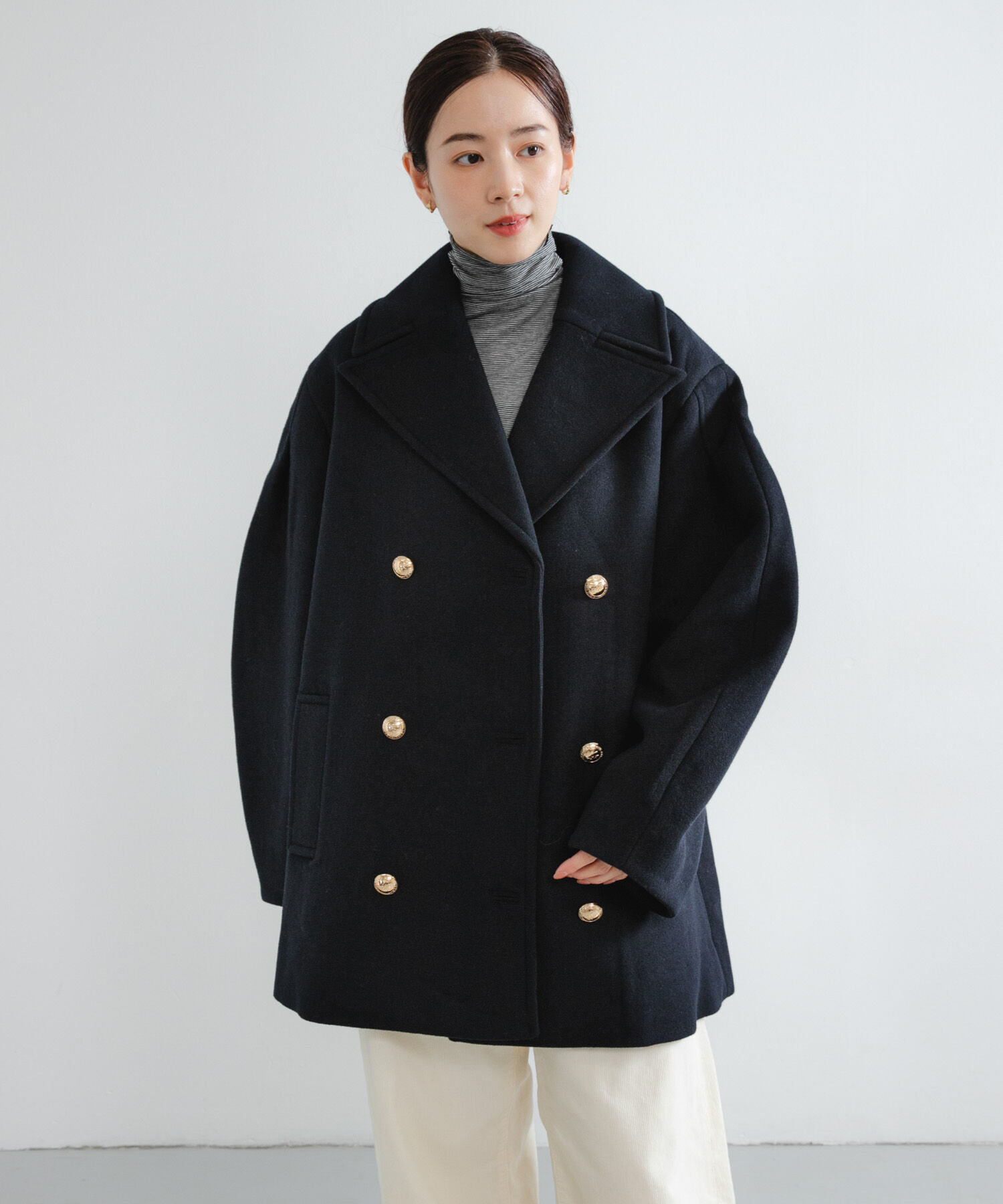 【アーバンリサーチ/URBAN RESEARCH】 GANNI Peacoat Wool Midi Coat