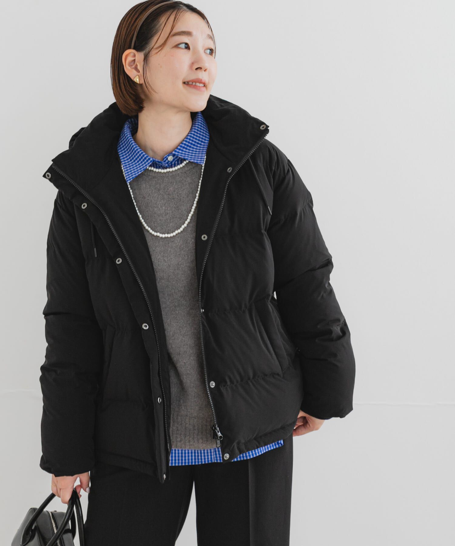 防風/撥水ドロストフーディ　ブラック アーバンリサーチ ドアーズ URBAN RESEARCH DOORS 防風/撥水ドロスト