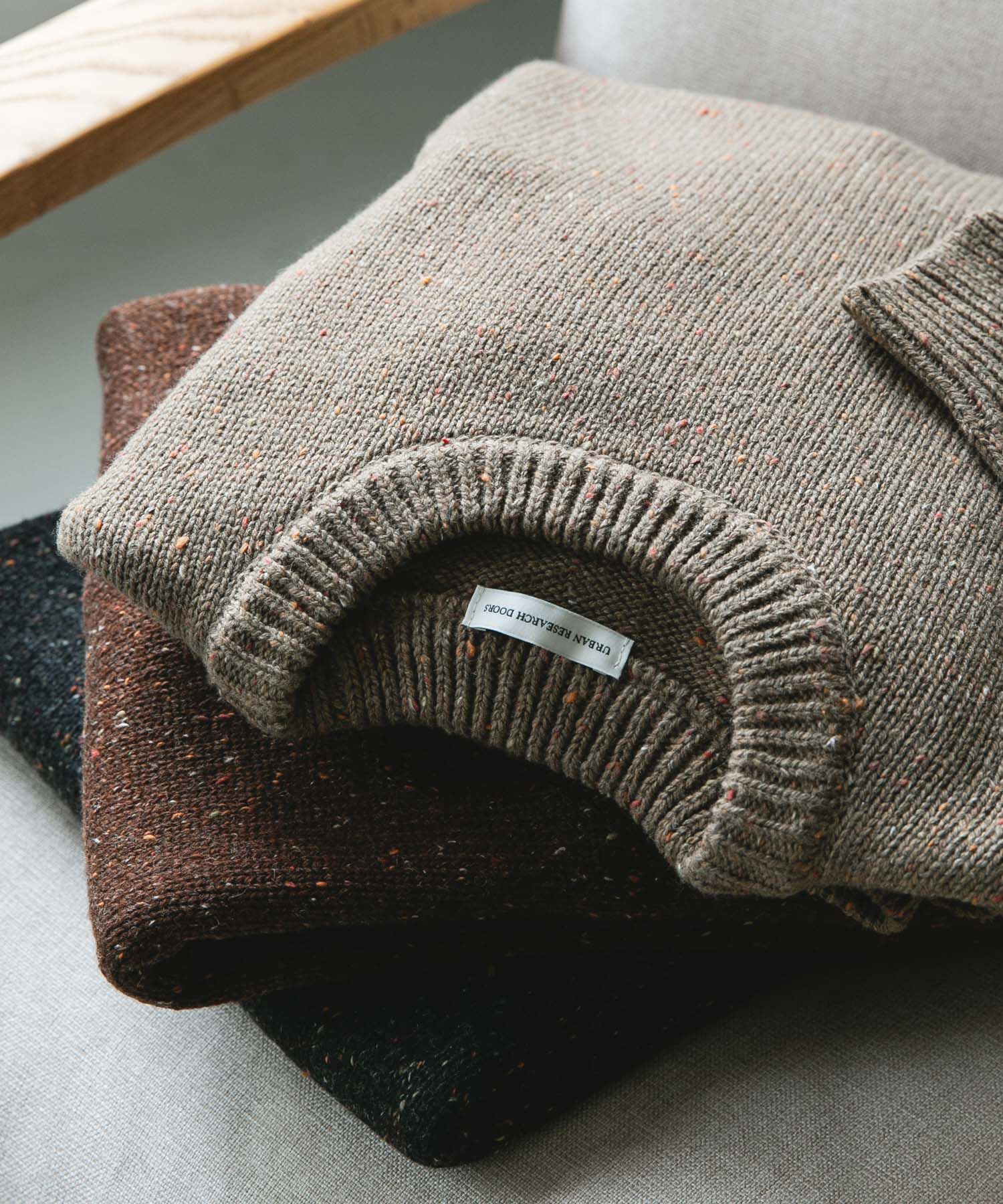 【アーバンリサーチ/URBAN RESEARCH】 ウールブレンドネップクルーネックニット