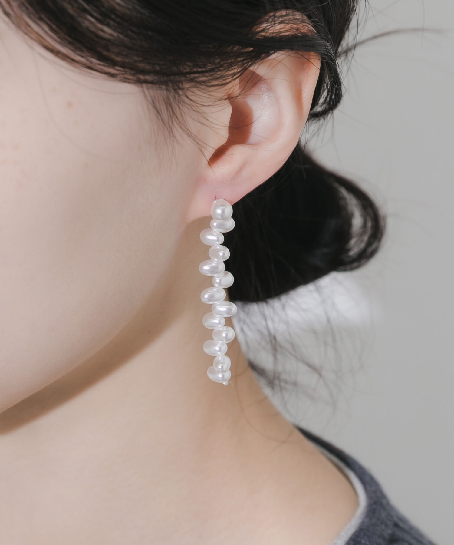 【アーバンリサーチ/URBAN RESEARCH】 オーバルパールピアス