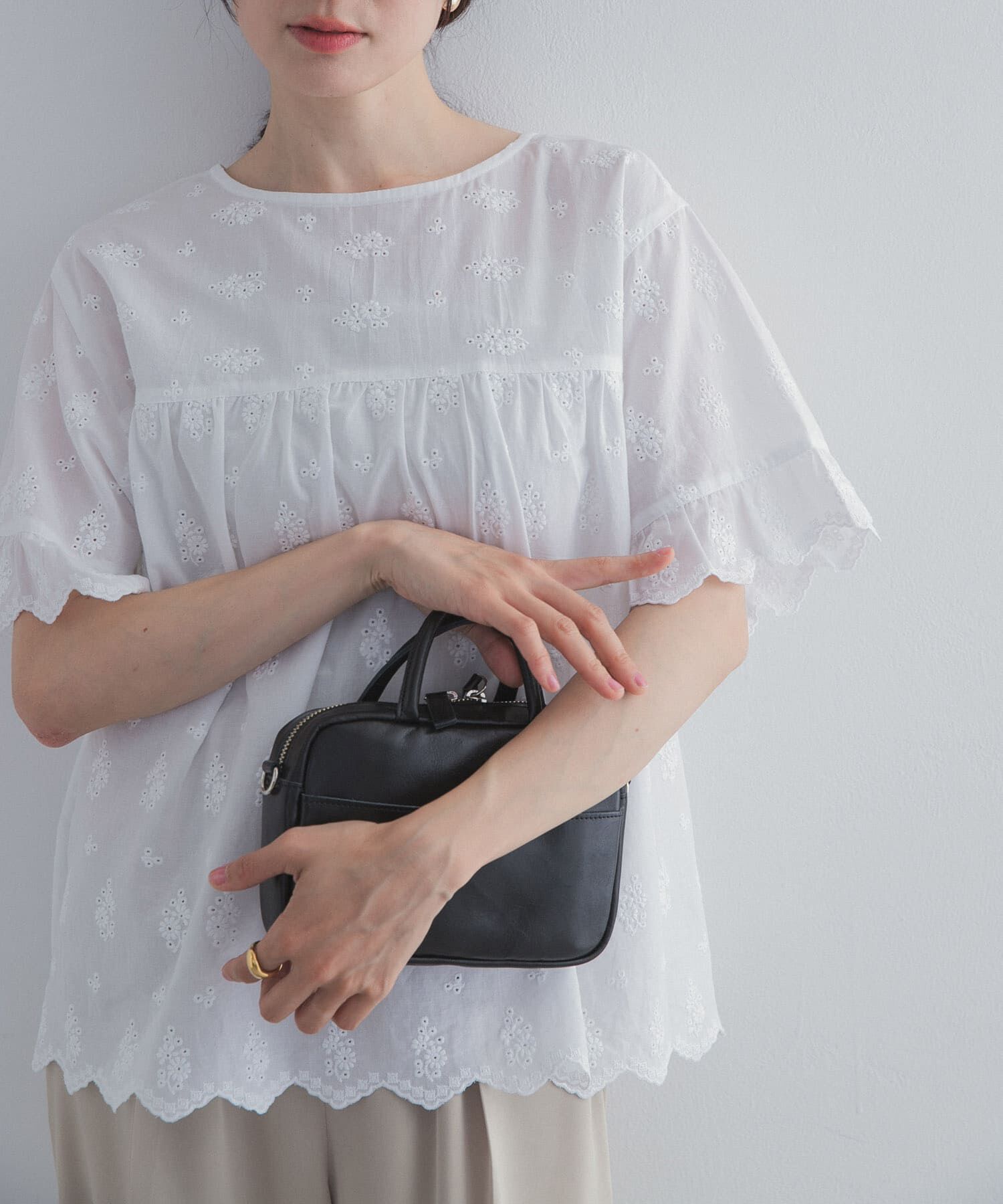 ne Quittez pas COTTON VOILE SEDUM ブラウス（TOMORROWLAND BUYING