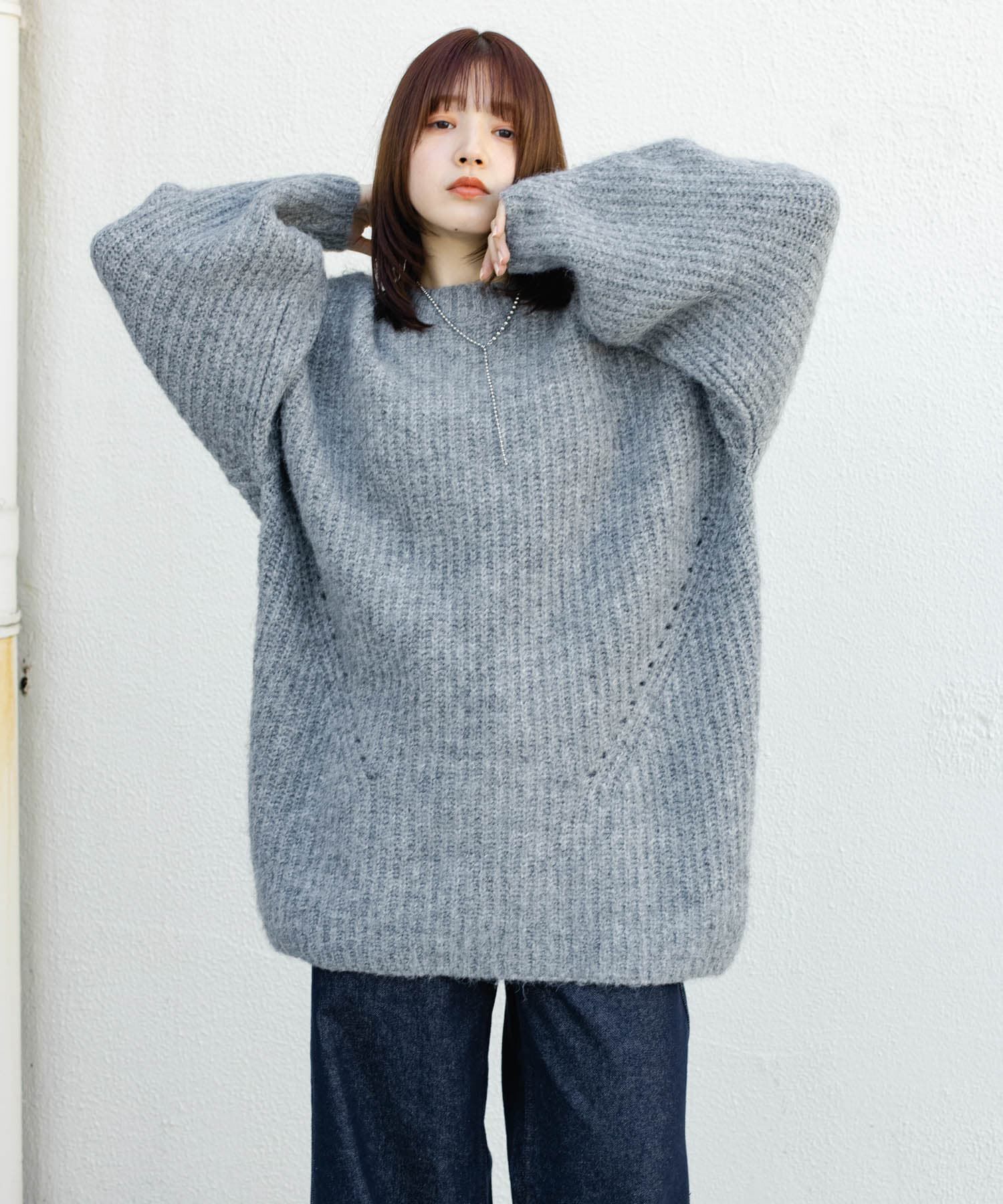 【ケービーエフ/KBF】 ボリュームニットミニワンピース