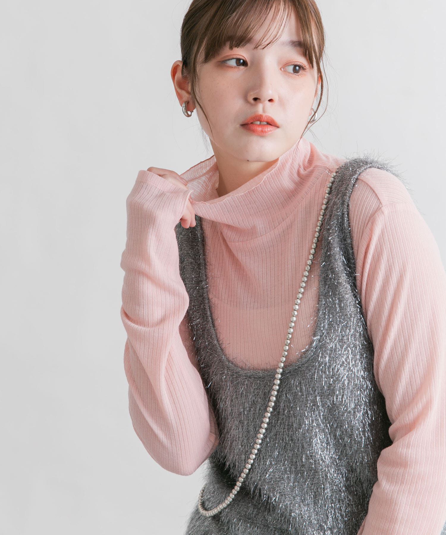 メンズファッションオススメ|【ケービーエフ/KBF】 シアーリブハイネックロンTEE