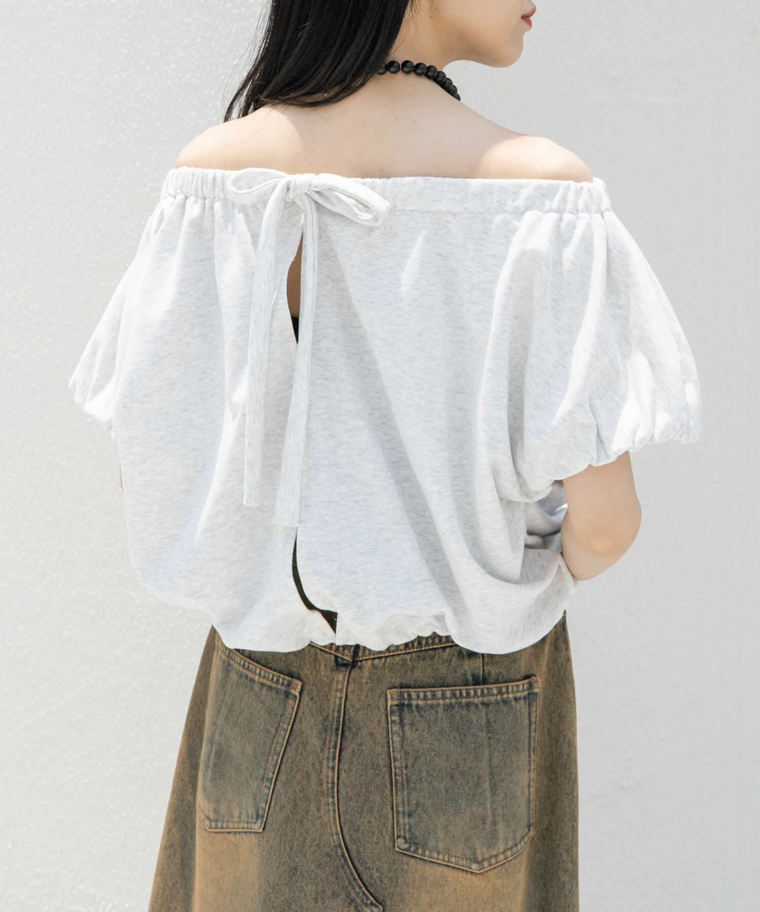 モテ系ファッションメンズ|【ケービーエフ/KBF】 リボンギャザースウェット