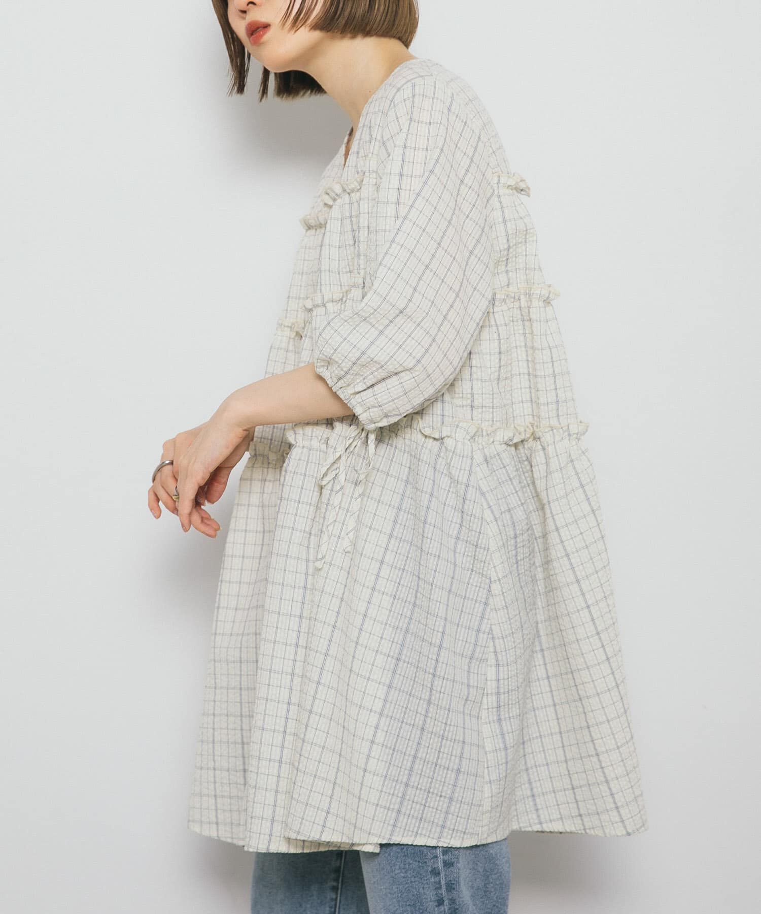 【ケービーエフ/KBF】 サッカーチェックミニワンピース