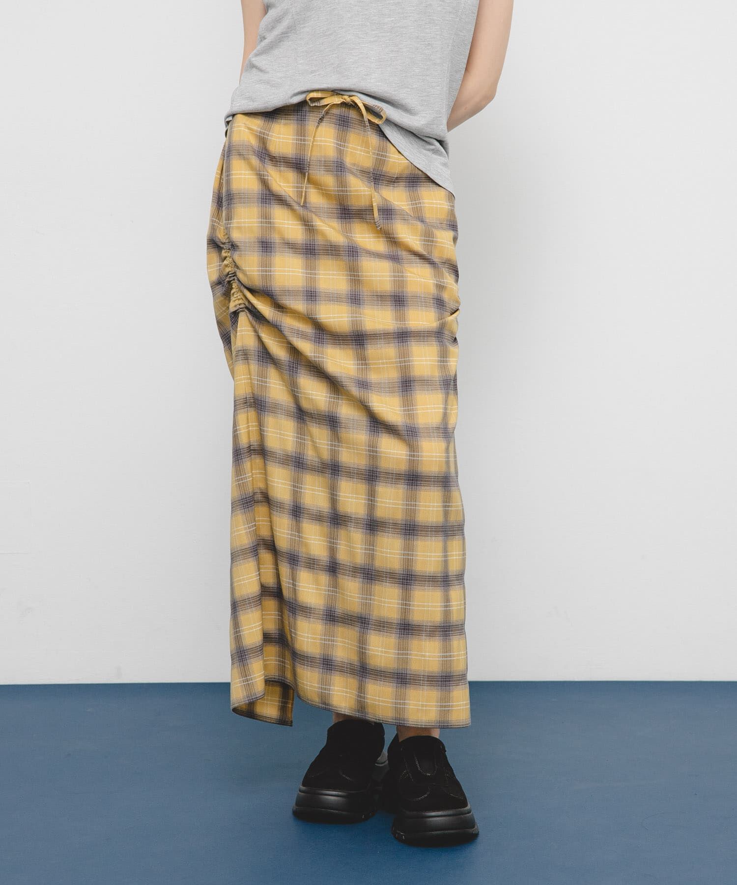 【ケービーエフ/KBF】 サイドデザインチェックスカート