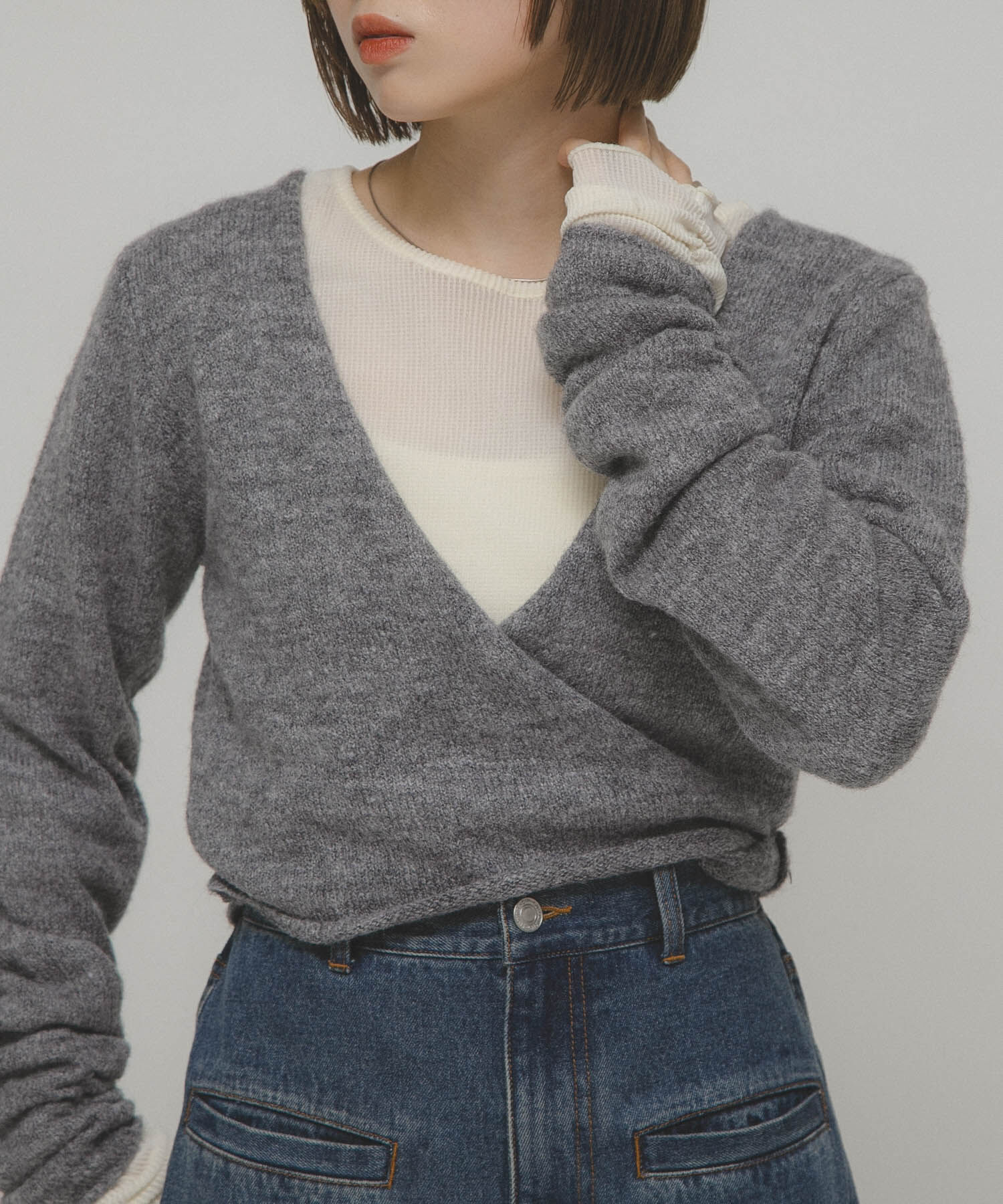 メンズファッションなら|【ケービーエフ/KBF】 シアーベロアシャーリングスリーブトップス