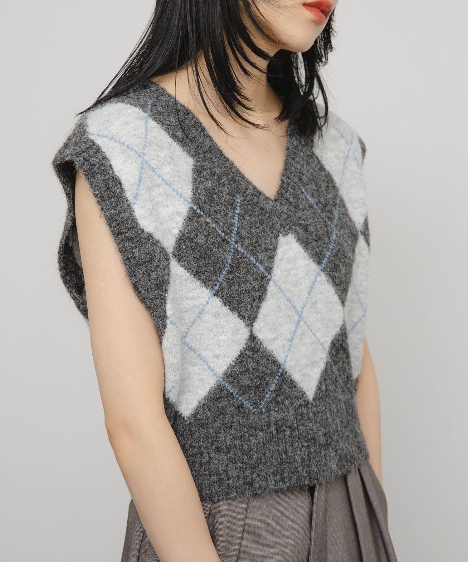 メンズファッションオススメ|【ケービーエフ/KBF】 アーガイルニットベスト