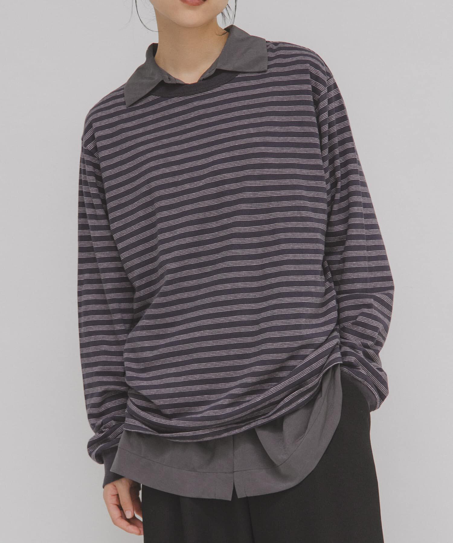 メンズファッションなら|【ケービーエフ/KBF】 マルチボーダーロンTEE