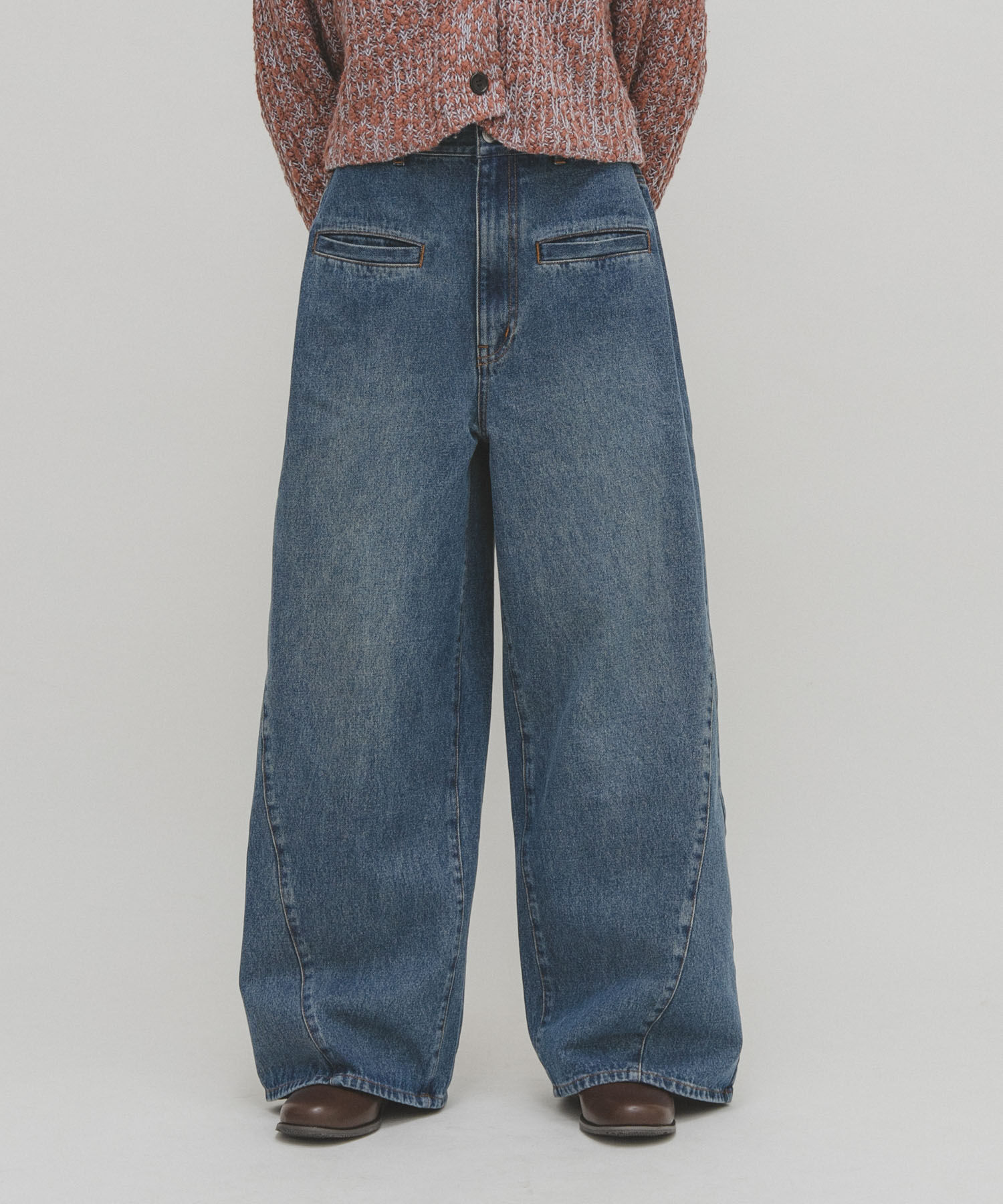 モテ系メンズファッション|【ケービーエフ/KBF】 WIDEレッグアジャストデニム