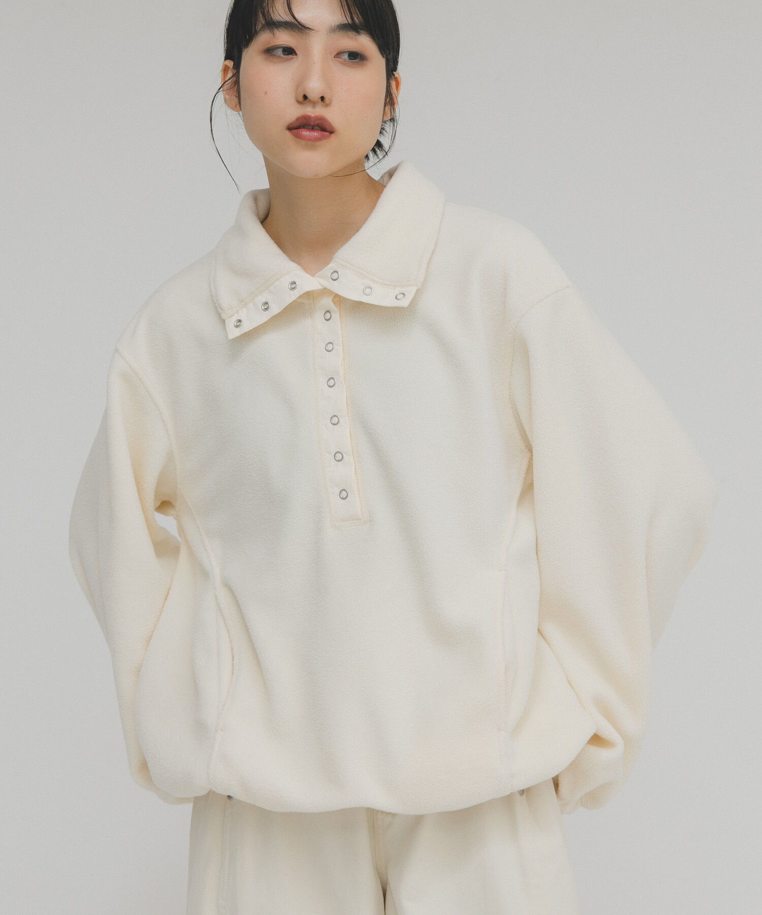 ファッションメンズなら|【ケービーエフ/KBF】 ハーフスナップフリースプルオーバー