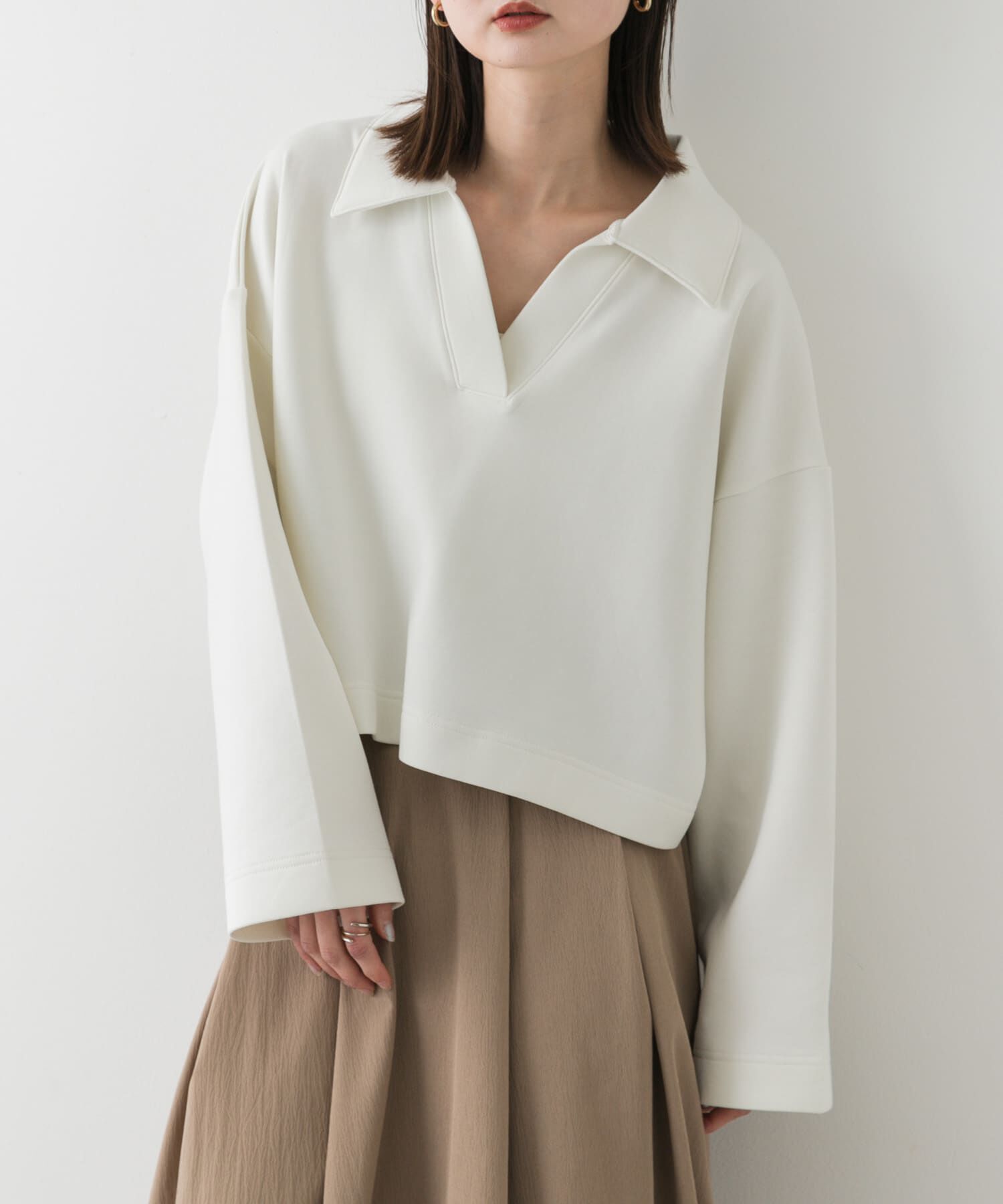 人気ファッションメンズ|【センスオブプレイス　バイ　アーバンリサーチ/SENSE OF PLACE by URBAN RESEARCH】 ワイドスリーブエリツキクロップドトップ