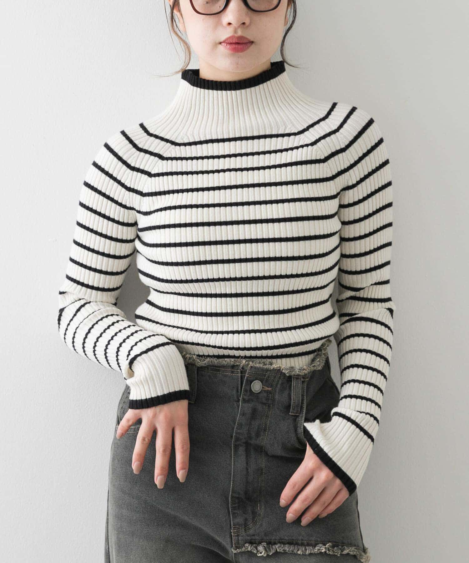 【センスオブプレイス　バイ　アーバンリサーチ/SENSE OF PLACE by URBAN RESEARCH】 ストレッチリブハイネックセーター