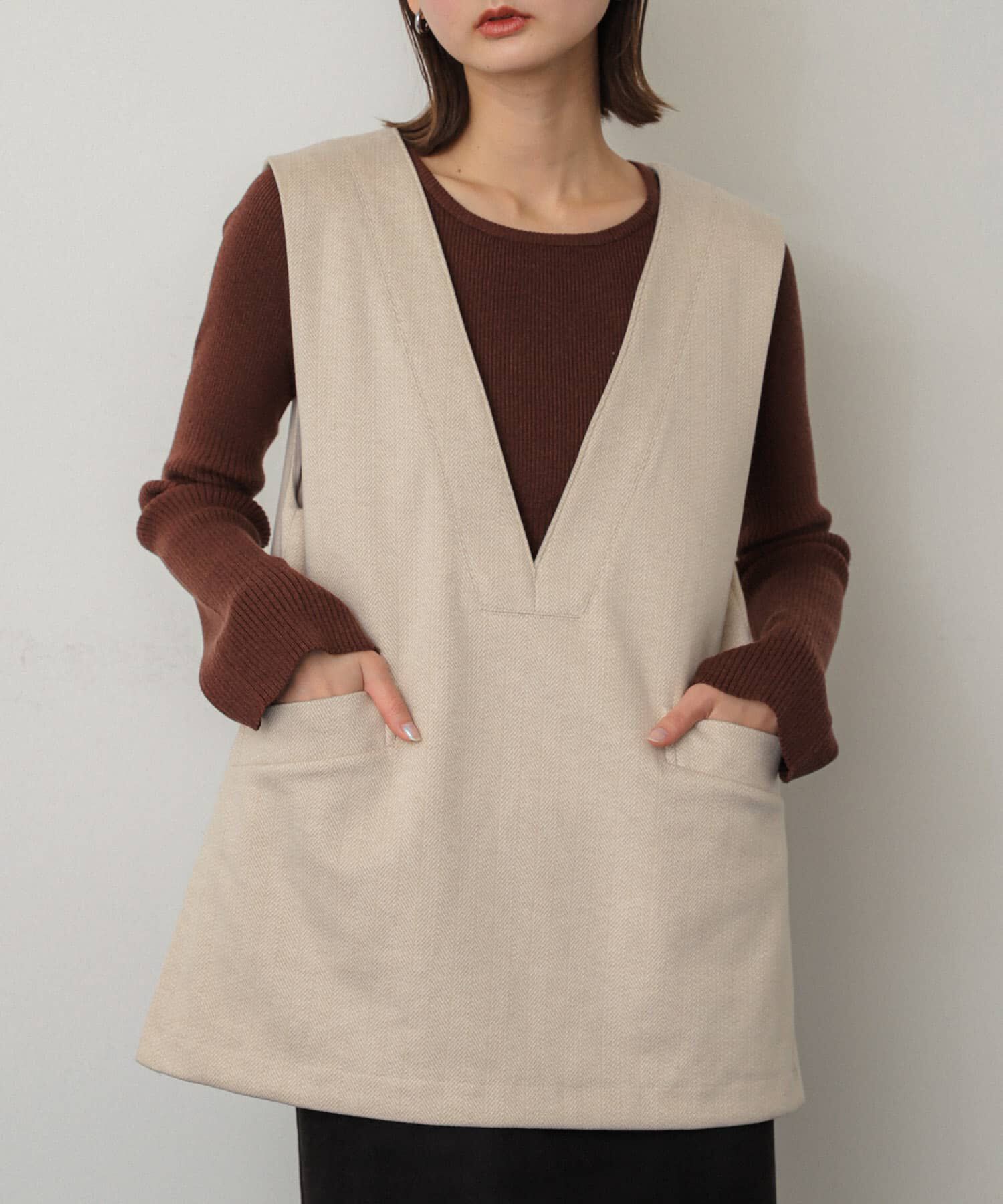 モテ系メンズファッション|【センスオブプレイス　バイ　アーバンリサーチ/SENSE OF PLACE by URBAN RESEARCH】 ジャージーメルトンVネックジレ