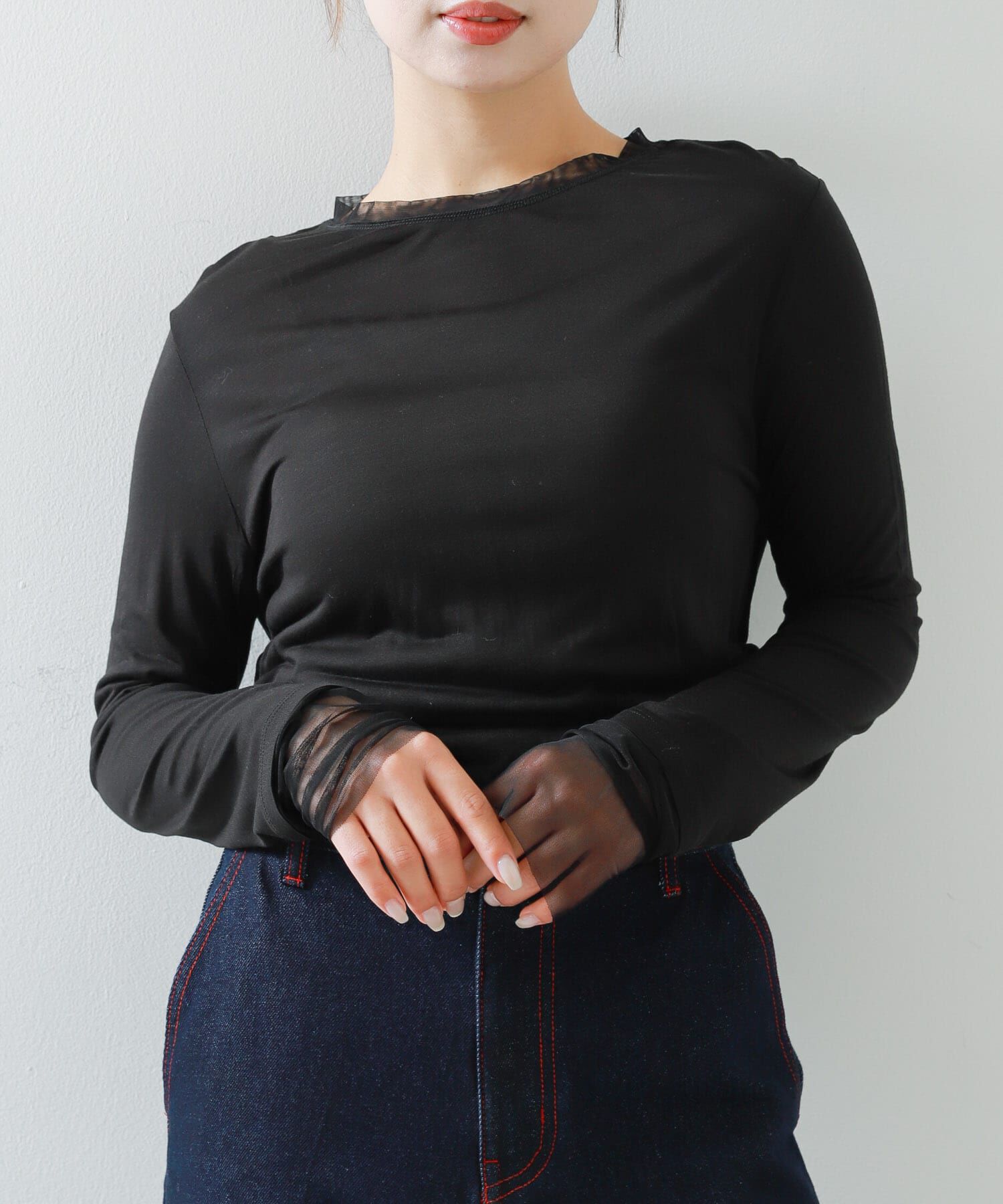 人気ファッションメンズ|【センスオブプレイス バイ アーバンリサーチ/SENSE OF PLACE by URBAN RESEARCH】 シアーレイヤードTシャツ