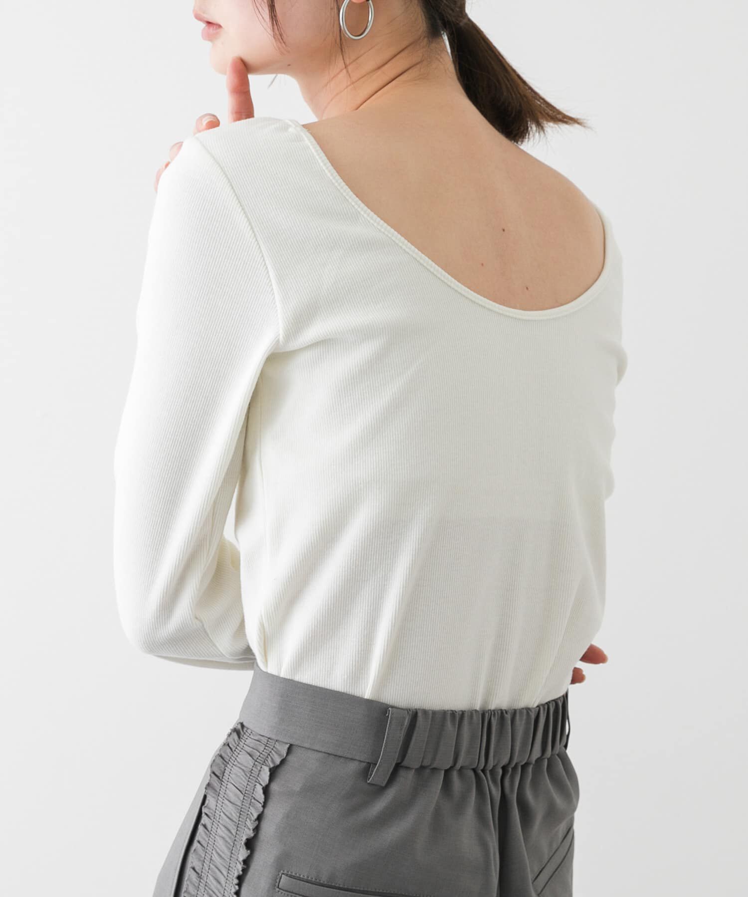 モテ系メンズファッション|【センスオブプレイス　バイ　アーバンリサーチ/SENSE OF PLACE by URBAN RESEARCH】 カップツキバックオープンリブトップ