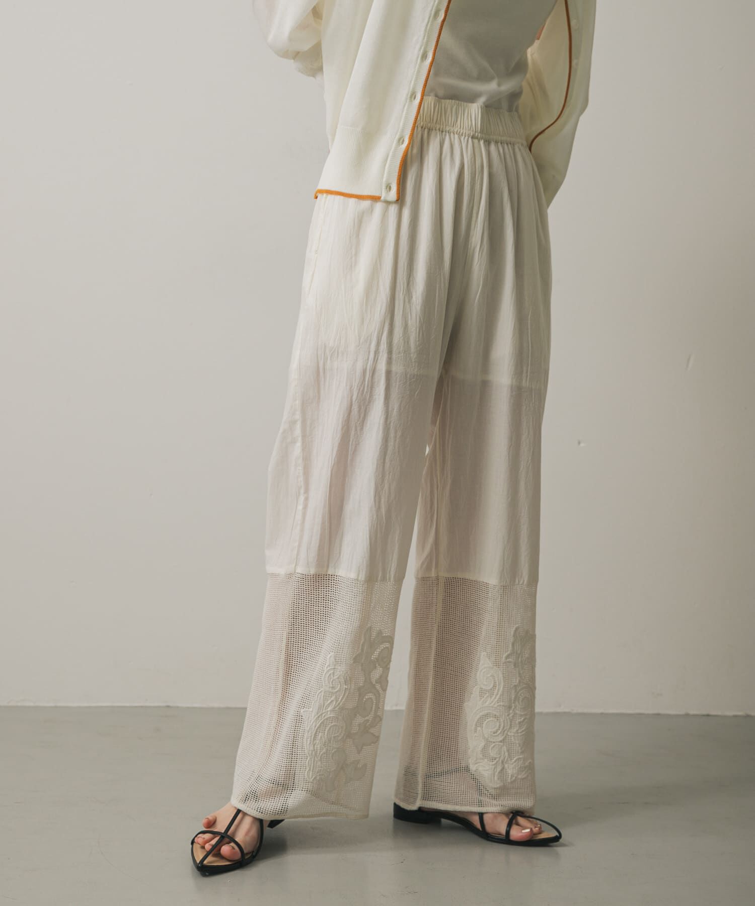 【センスオブプレイス　バイ　アーバンリサーチ/SENSE OF PLACE by URBAN RESEARCH】 インドシシュウメッシュイージーパンツ