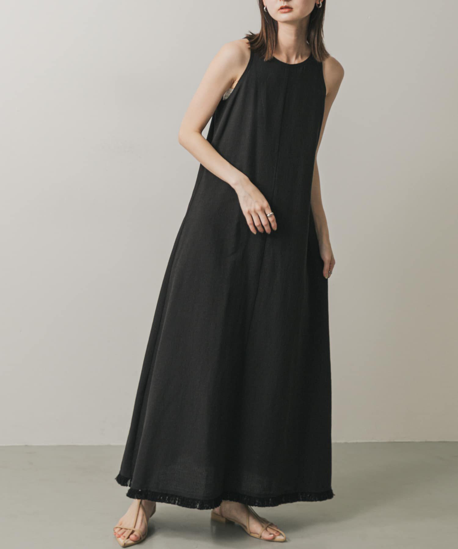 【センスオブプレイス　バイ　アーバンリサーチ/SENSE OF PLACE by URBAN RESEARCH】 アメスリフリンジワンピース