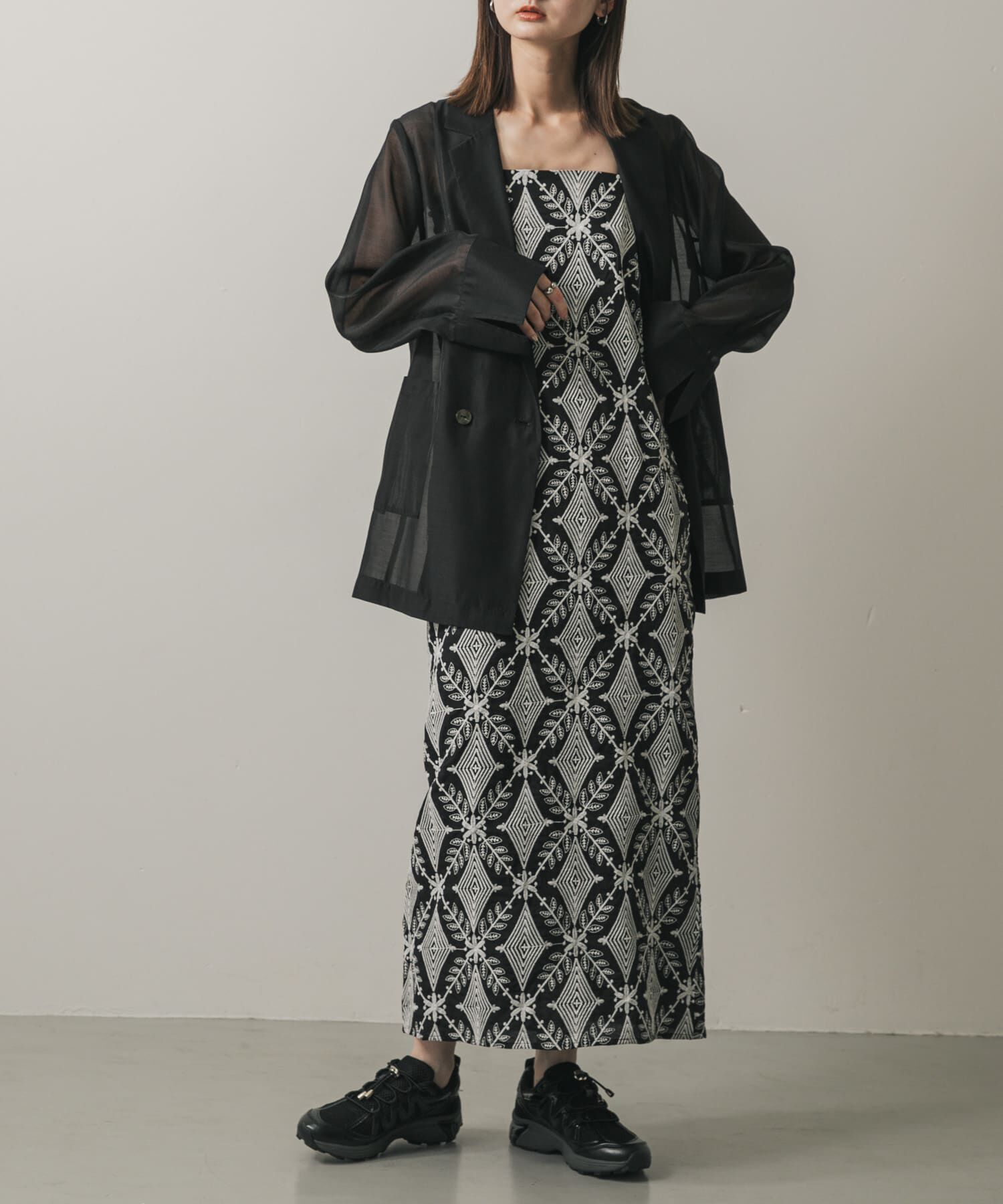 【センスオブプレイス　バイ　アーバンリサーチ/SENSE OF PLACE by URBAN RESEARCH】 インドシシュウキャミワンピース