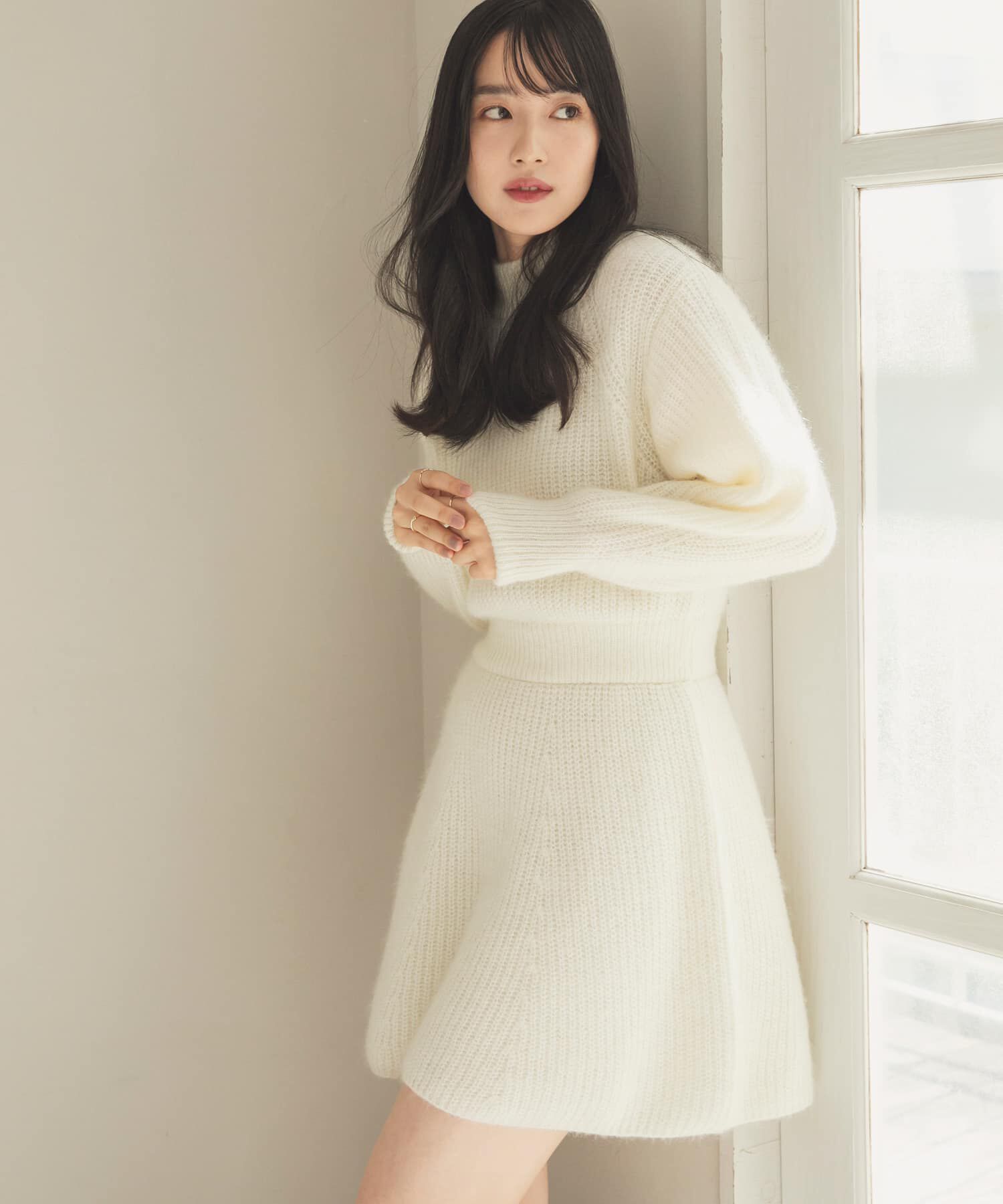 【センスオブプレイス　バイ　アーバンリサーチ/SENSE OF PLACE by URBAN RESEARCH】 ウエストマークニットワンピース