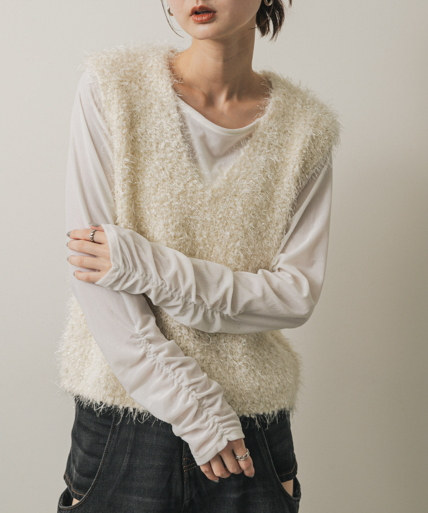 ファッションメンズのイチオシ|【センスオブプレイス バイ アーバンリサーチ/SENSE OF PLACE by URBAN RESEARCH】 モールフェザーニットベスト