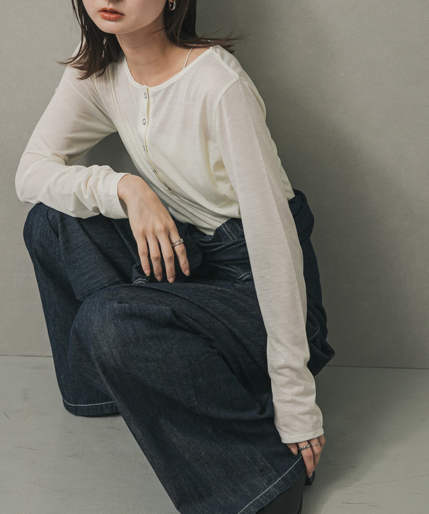 モテ系メンズファッション|【センスオブプレイス　バイ　アーバンリサーチ/SENSE OF PLACE by URBAN RESEARCH】 ヘンリーネックプレーンカットトップ