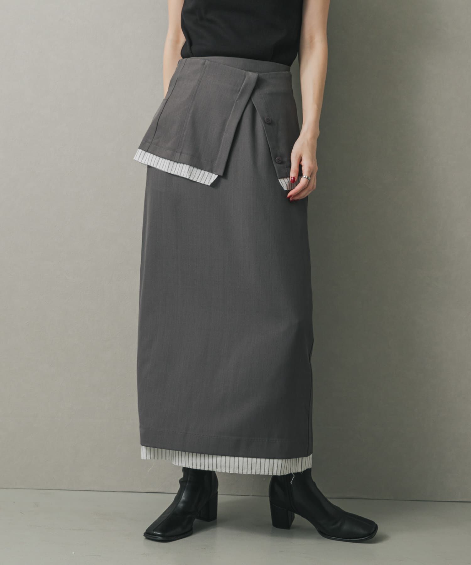 【センスオブプレイス　バイ　アーバンリサーチ/SENSE OF PLACE by URBAN RESEARCH】 マルチウェイレイヤードスカート