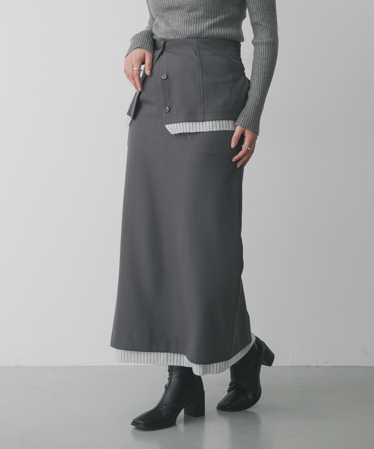 【センスオブプレイス　バイ　アーバンリサーチ/SENSE OF PLACE by URBAN RESEARCH】 マルチウェイレイヤードスカート