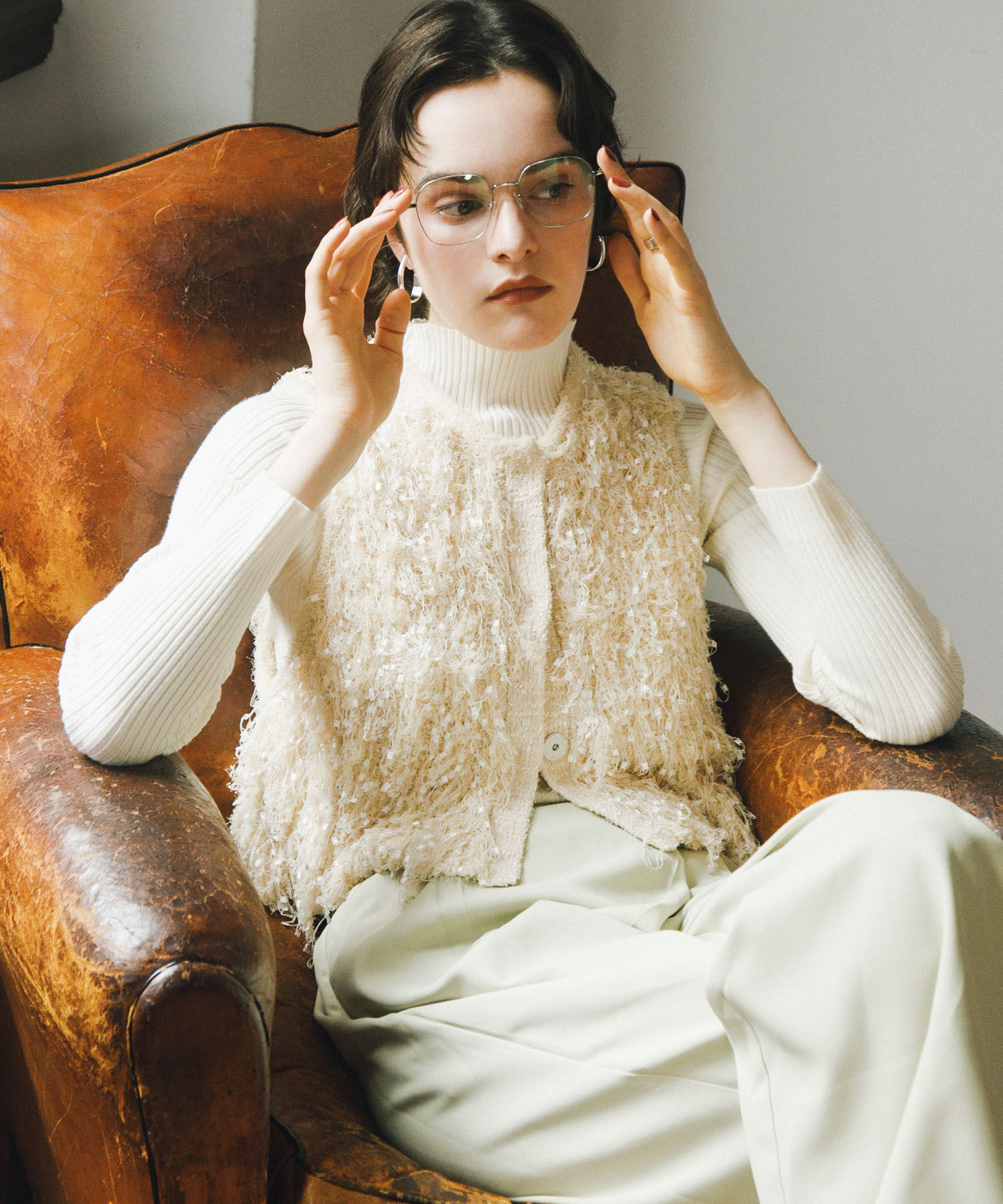 【センスオブプレイス　バイ　アーバンリサーチ/SENSE OF PLACE by URBAN RESEARCH】 『毛玉防止』ストレッチリブハイネックセーター