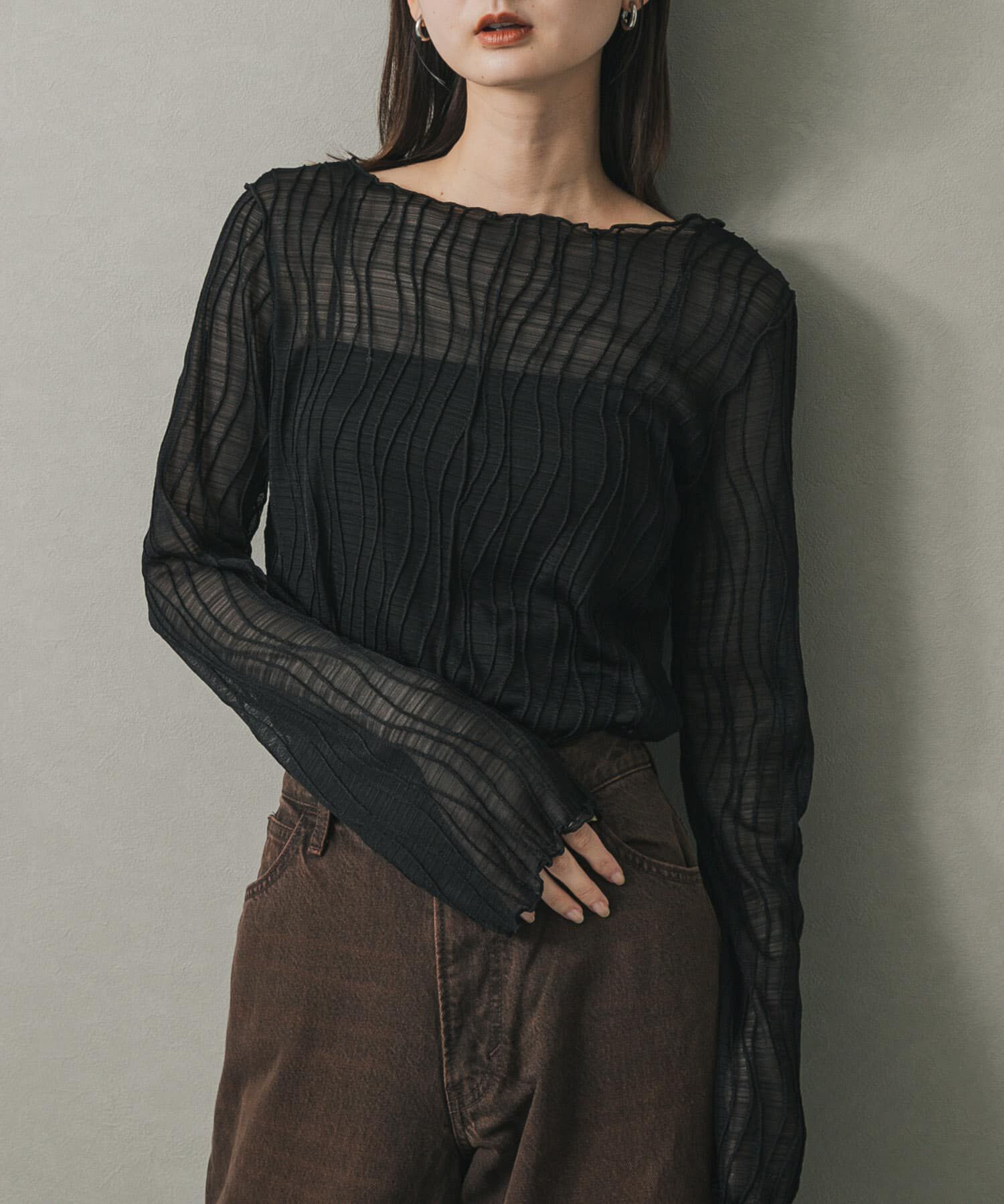 ファッションメンズのイチオシ|【センスオブプレイス　バイ　アーバンリサーチ/SENSE OF PLACE by URBAN RESEARCH】 ウェーブパターンジャガードトップ