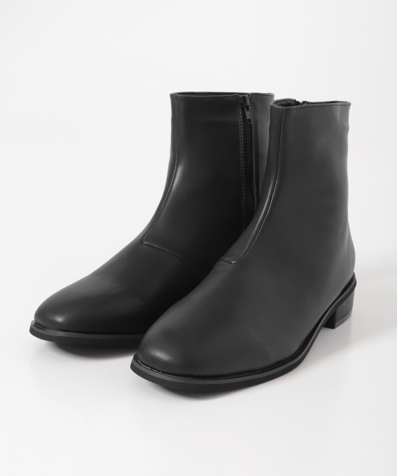 【センスオブプレイス　バイ　アーバンリサーチ/SENSE OF PLACE by URBAN RESEARCH】 スクエアトゥサイドジップローブーツ