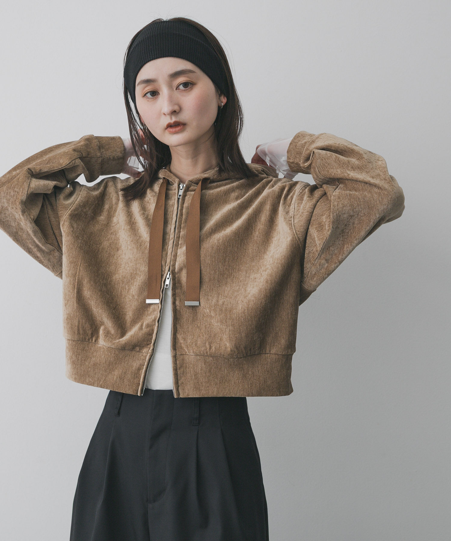 人気ファッションメンズ|【センスオブプレイス バイ アーバンリサーチ/SENSE OF PLACE by URBAN RESEARCH】 ベロアジップフーディ