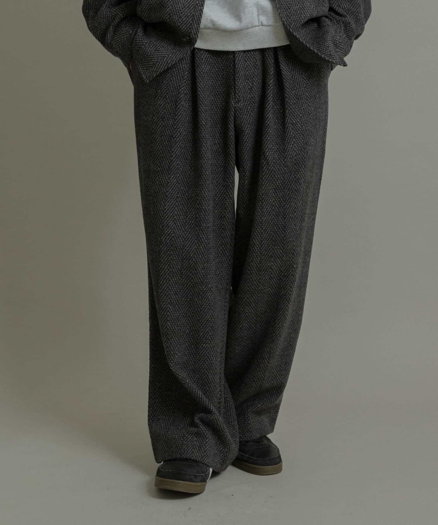 人気メンズファッション|【センスオブプレイス　バイ　アーバンリサーチ/SENSE OF PLACE by URBAN RESEARCH】 スライバーライクヘリンボーンワイドパンツ