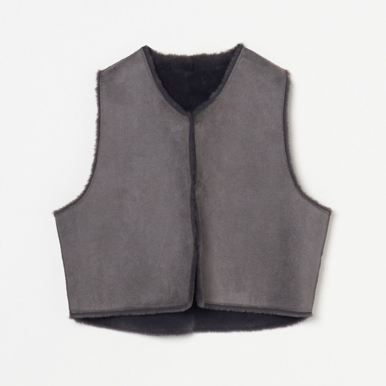 人気メンズファッション|【エリオポール/HELIOPOLE】 HELIOPOLE FAKE MOUTON CROPPED GILET