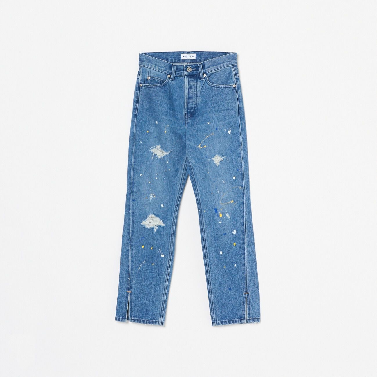 人気ファッションメンズ|【エリオポール/HELIOPOLE】 woadblue SLIT STRAIGHT (PAINT)