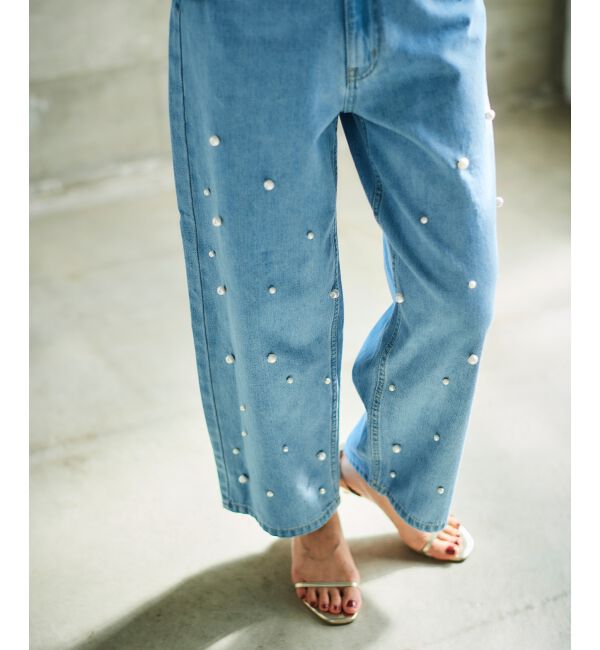 ファッションメンズお薦め|【ルクールブラン/le.coeur blanc】 パールデニムパンツ