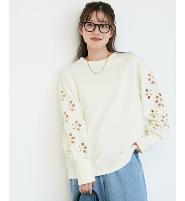 ファッションメンズなら|【ルクールブラン/le.coeur blanc】 《WEB限定アイテム》カットワーク刺繍スウェット