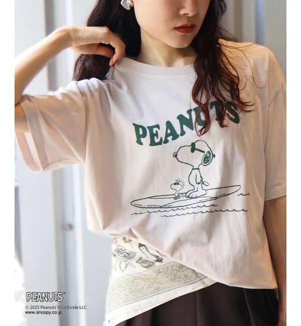 人気ファッションメンズ|【ルクールブラン/le.coeur blanc】 【PEANUTS】ピグメントTシャツ