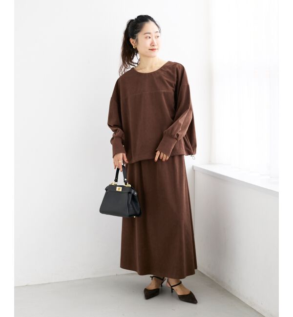 【ルクールブラン/le.coeur blanc】 カットコーデュロイ2WAYプル×スカートセット