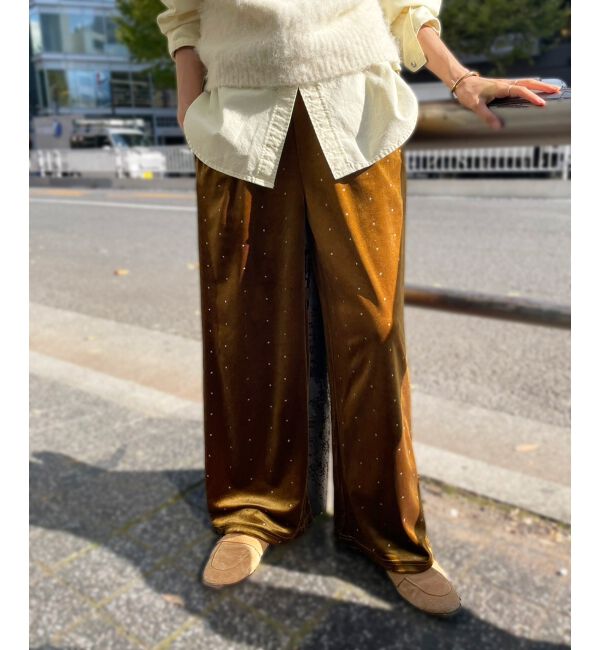 モテ系ファッションメンズ|【ルクールブラン/le.coeur blanc】 《WEB限定アイテム》グリッタードットベロアイージーパンツ