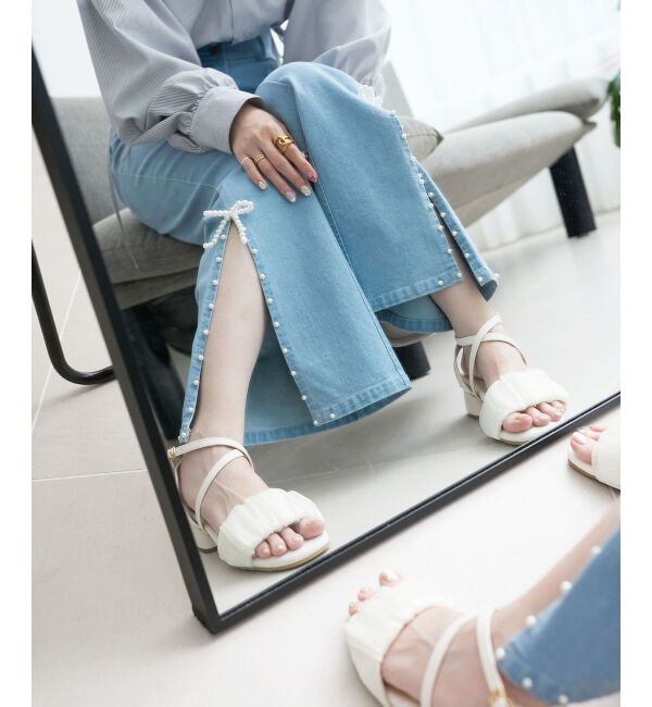 メンズファッションなら|【マジェスティックレゴン/MAJESTIC LEGON】 パールスリットデニム