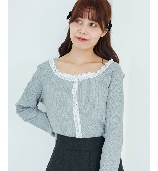 モテ系ファッションメンズ|【マジェスティックレゴン/MAJESTIC LEGON】 レース使いキャミカーデセット