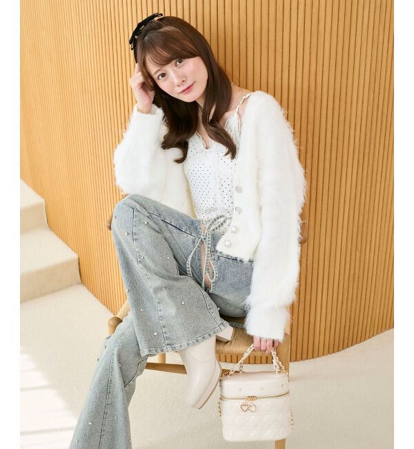 モテ系ファッションメンズ|【マジェスティックレゴン/MAJESTIC LEGON】 ふわふわVネックショートカーデ