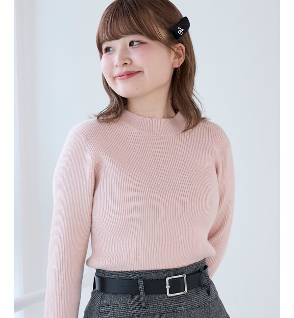 【マジェスティックレゴン/MAJESTIC LEGON】 キラキラハイネックニット