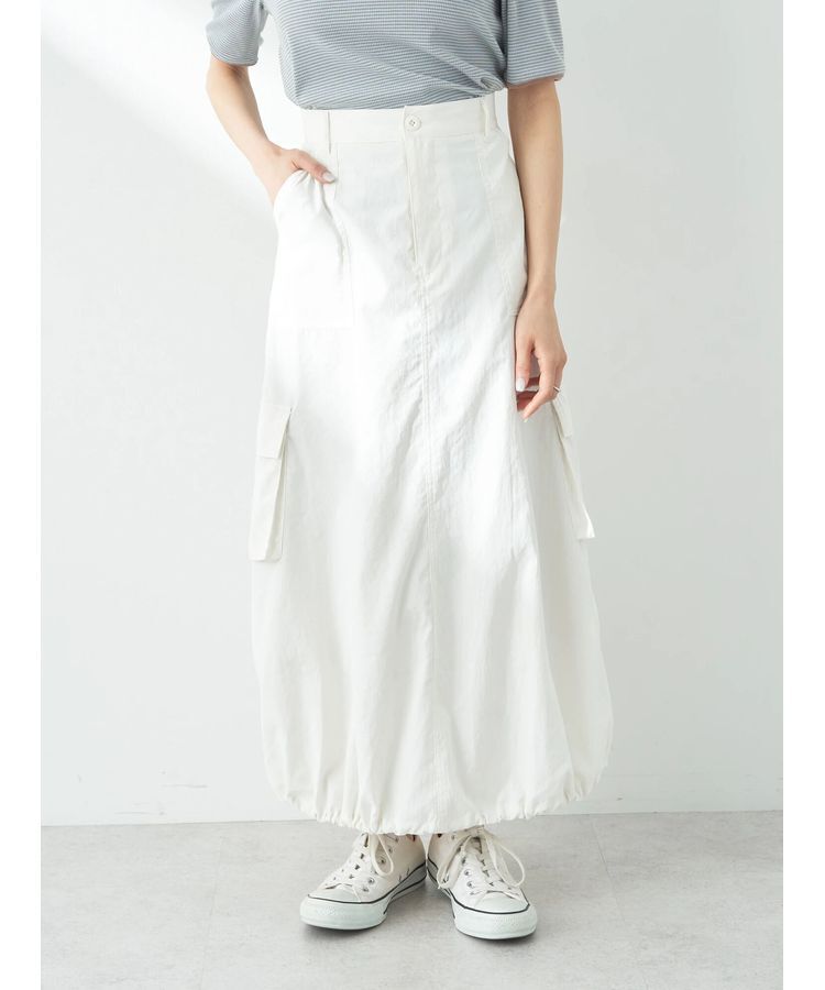 【アースミュージックアンドエコロジー/earth music&ecology】 バルーンカーゴスカート