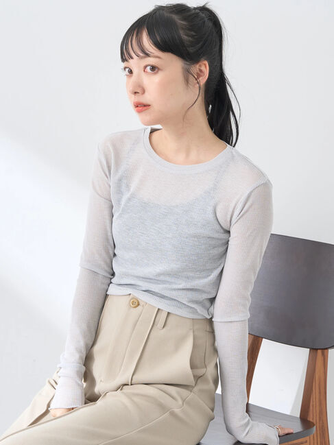 ファッションメンズのイチオシ|【アースミュージックアンドエコロジー/earth music&ecology】 シアーリブロゴ刺繍プルオーバー